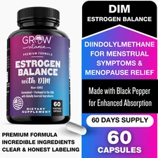 DIM Supplement Pills BioPerine for Menopause, PCOS, Estrogen Metabolism Balance
