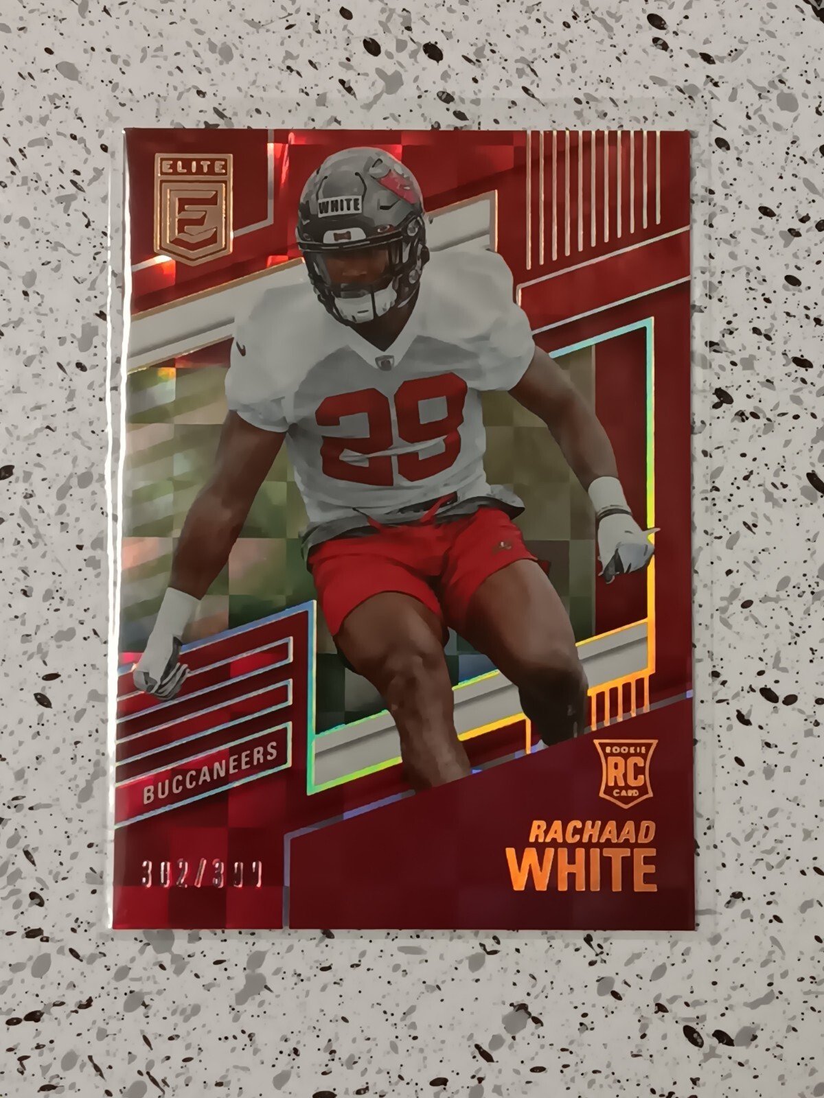 Rachaad White 2022 Donruss Elite Red Tampa Bay Buccaneers /399 Rookie #114