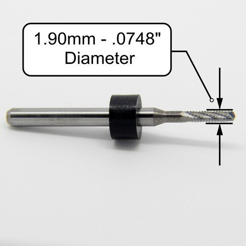 5 PCS 1.90mm .075" Router - Chip Breaker Flutes - 1/8" Shank - Carbide R164 - Picture 5 of 7