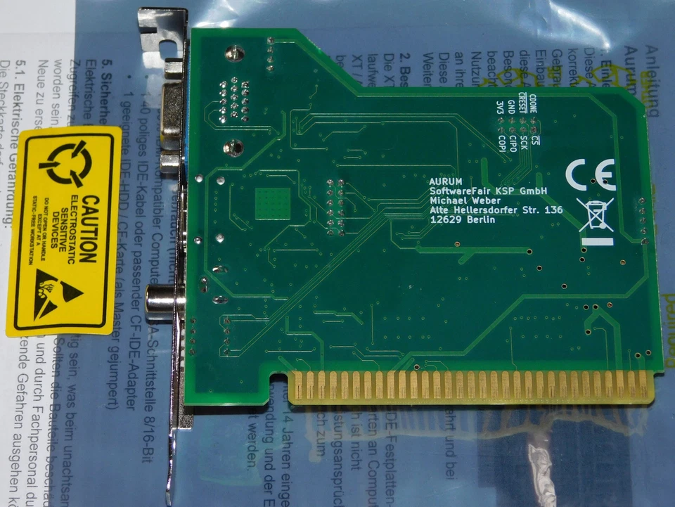 XT CGA MDA Grafikkarte Platine Graphics Gremlin HD DVI VGA Composite ISA Card GN - Bild 2 von 4