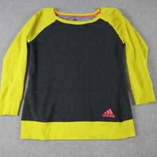 Adidas Sweatshirt Womens Medium Activewear Pullover Knit Crew Neck Long Sleeve