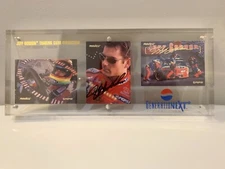 Jeff Gordon Pepsi Generation Next Trading Cards in thick acrylic frame