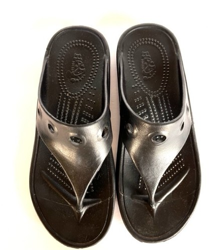 Holey Soles Slip On Flip Flop Sandals Women's Black 8 | eBay