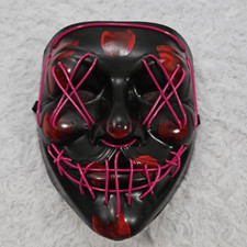The Purge Halloween Scary Mask LED Light Up Battery Cosplay Rave Costume Party