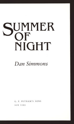 Summer of Night Dan Simmons (Hyperion) Erstausgabe/Erstdruck Fein/Fein - Bild 2 von 5