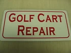 Vintage style GOLF CART REPAIR Sign Golf Tin