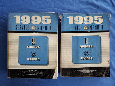 1995 Oldsmobile Aurora Buick Riviera Shop Service Manual Set of 2