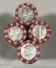 Wheat Penny Roll US Coins 1909–1958 with Silver Mercury Dime Ender