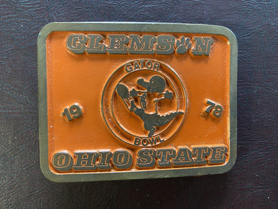 Vintage Clemson Tigers vs Ohio State Belt Buckle from 1978 Gator Bowl