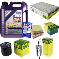 Mann Inspektionspaket 5L Liqui Moly 5W-40 FüR VW Lupo 1.0 1.4 Polo