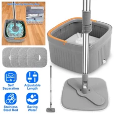 360° Spin Mop and Bucket Set with Self Separation Dirty and Clean Water System