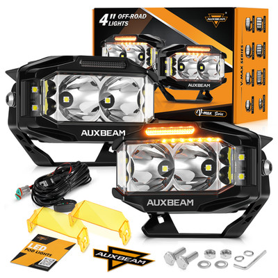AUXBEAM 4''inch LED Work Light Bar Pods Combo Offroad Fog Driving Lamp ATV Truck
