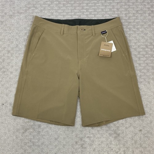 Patagonia Hydropeak Hybrid Walk Shorts 19” Mens Sz 32 Tan Polyester MSRP $85