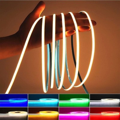 Superhell 4mm COB LED Streifen Stripe 12V 24V lichtband 480LEDs/m Lichterkette