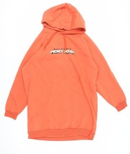 Womens UK S Regular Disney Orange Pullover Hoodie