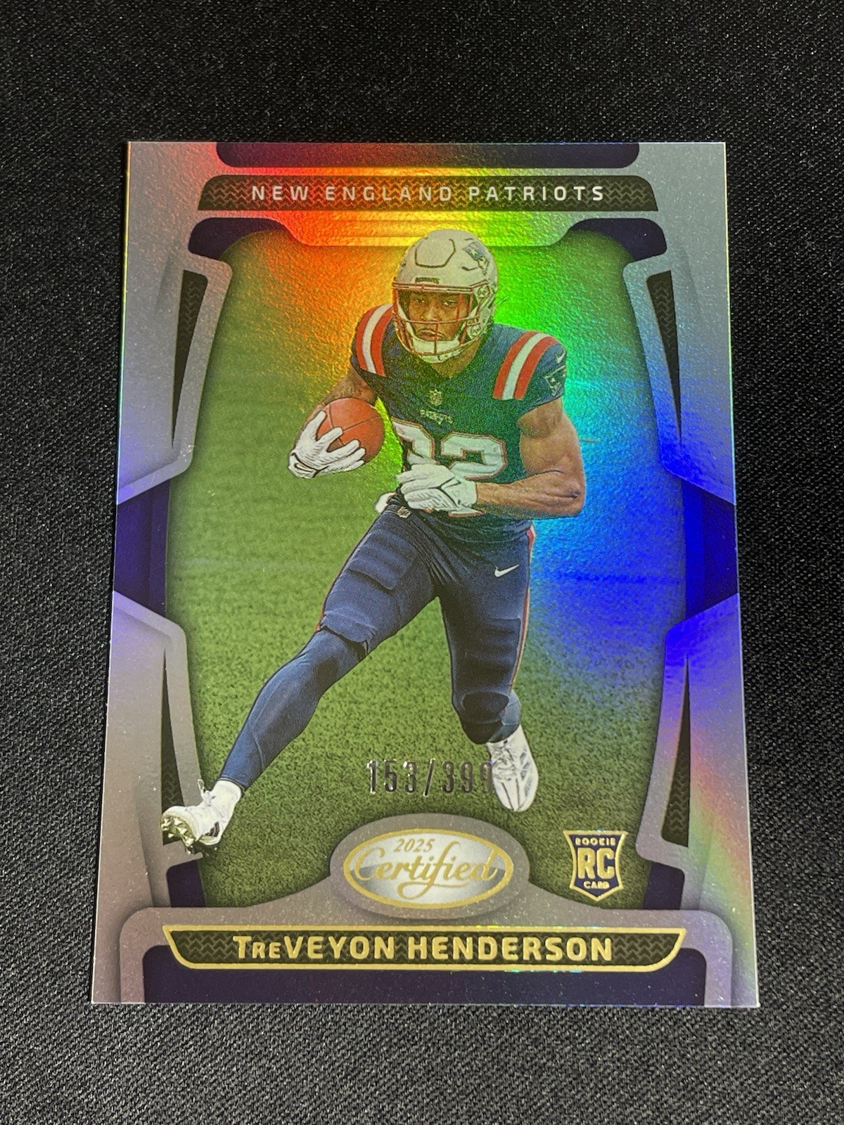2025 Panini Certified Silver Mirror /399 Treveyon Henderson 144 RC Patriots