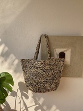 Woven Straw Tote Bag Women Large Capacity Beach Shoulder Handbag Summer Casual