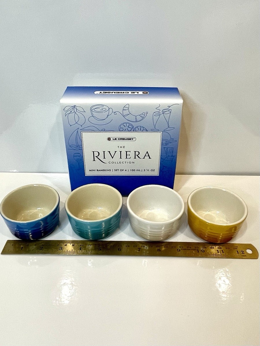 NIB Le Creuset Riviera Collection Mini Ramekins Set Of 4 Multi