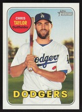 2018 Topps Heritage #366 Chris Taylor Mini #/100 Dodgers
