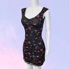 Vintage 90s y2k mesh floral GUESS JEANS