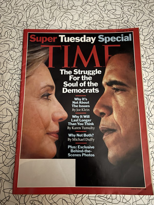 Time Magazine 2008 Obama Hillary Clinton Super Tuesday Special ...