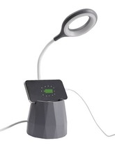 Mainstays LED Desk Lamp Organizer with USB Charging Port Yellow MTSL1038AJG  4W