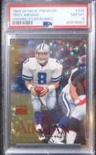 1999 FLEER SKYBOX PREMIUM TROY AIKMAN #205 SHINING STAR RUBIES #D/30 PSA 8