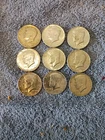 kennedy half dollars lot of 9
