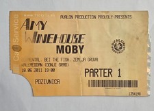 AMY WINEHOUSE Ticket From The Last Concert In Belgrade US DUTIES INCLUDED