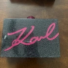 NIB KARL LAGERFELD + MODELCO Kiss Me Karl Minaudière Clutch Mini Lip Kit  ~ NEW