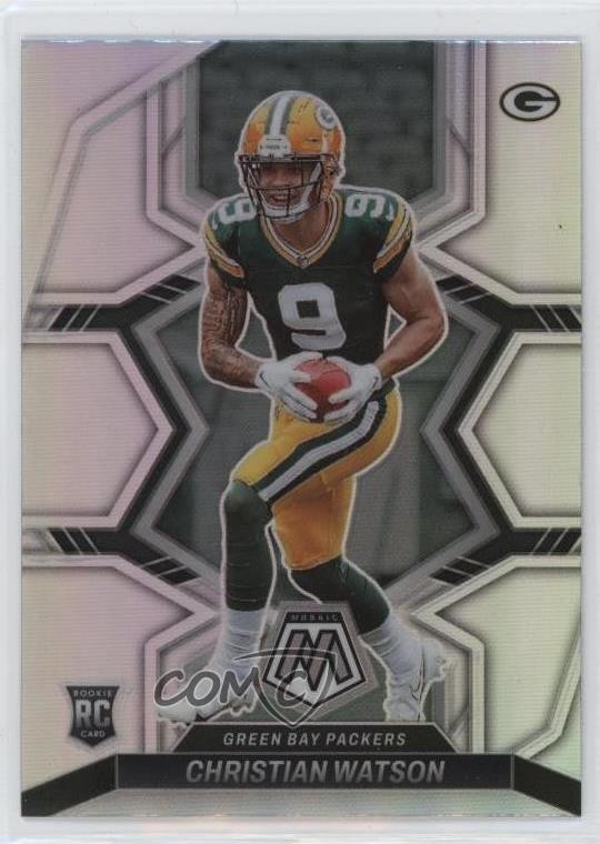 2022 Panini Mosaic Rookies Silver Prizm Christian Watson #327 Rookie RC 05nu