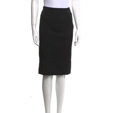 Gucci Vintage 1998 Pencil Skirt Sz 4 US 40IT Black Wool Knee Length Tom Ford Era