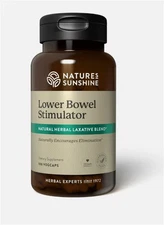 Nature's Sunshine Lower Bowel Stimulator Relieve Constipation 100 veg caps 12/29