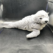 Steiff Soft Cuddly Friends Aila Seal Ice Blue 19 Plush Figure 063916 Button Tag