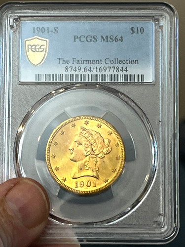 1901-S $10 Gold Liberty Full Eagle PCGS MS-64