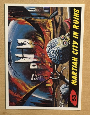Mars Attacks 1994 Topps DELUXE Reissue Card #53, NM-MT,  Martian City In Ruins 