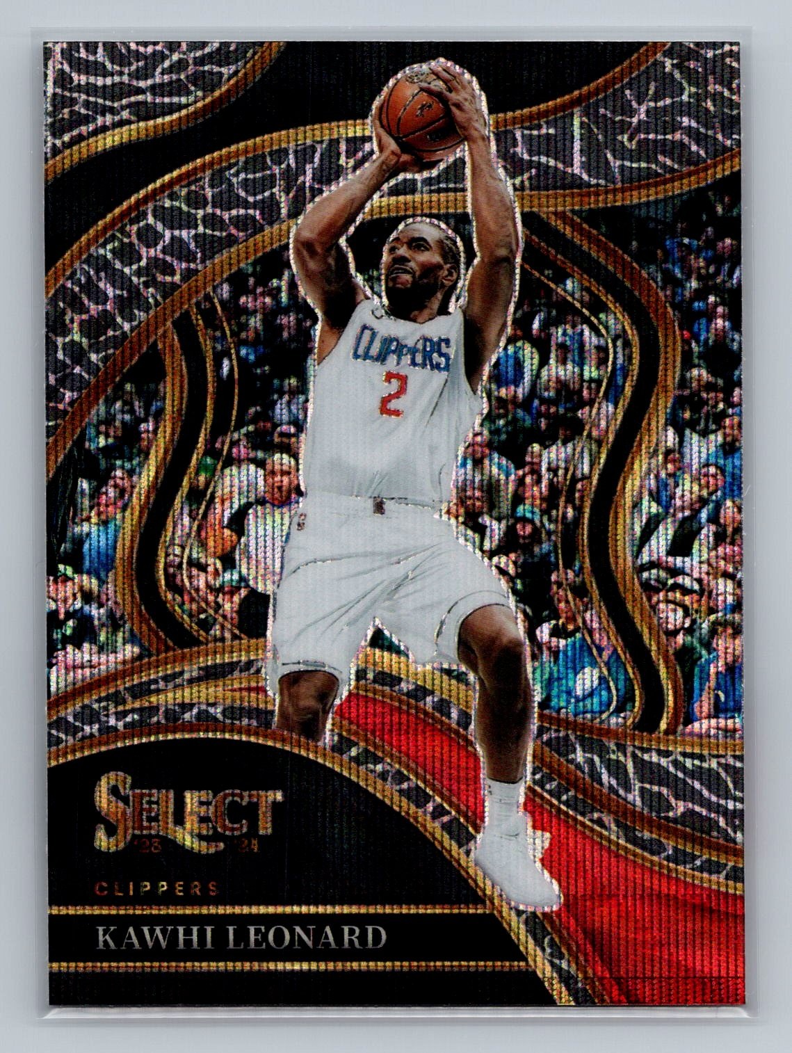 Kawhi Leonard 2023-24 Panini Select #224 Elephant Prizms Courtside