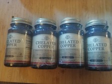    4 Lot Solgar Chelated Copper 400 Tablets Essential Trace Mineral Exp May 2028