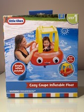 LITTLE TIKES 1-3yrs Step 1 Cozy Coupe Inflatable POOL FLOAT Car w/ Shade Toddler