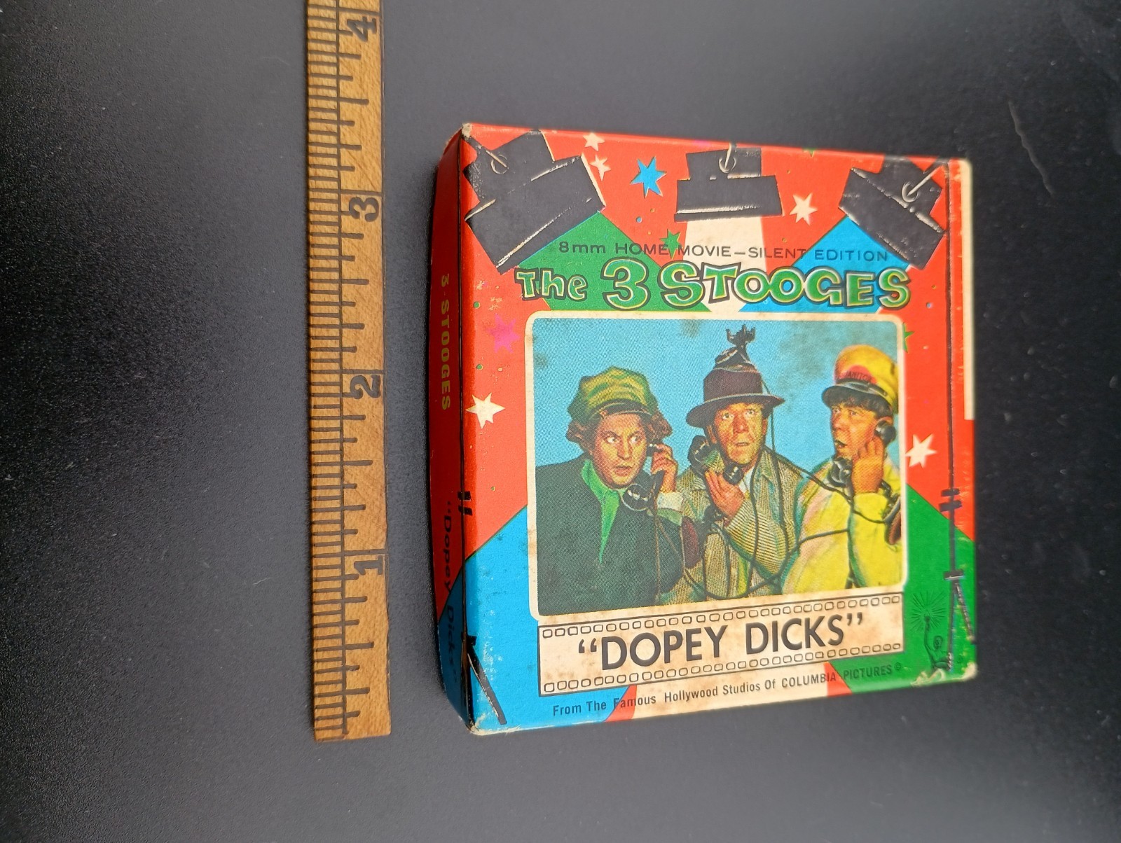 VINTAGE THREE STOOGES "DOPEY DICKS" COLUMBIA 8MM MOVIE 3" 1950s Era Projection thumbnail 5