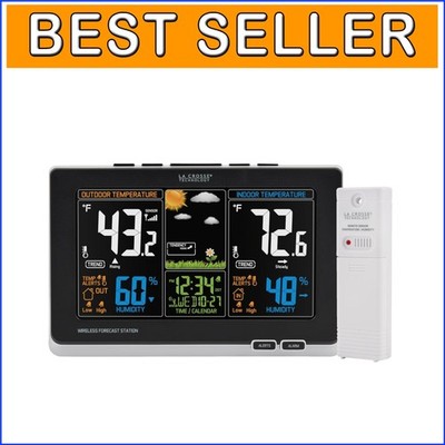 Advanced Wireless Weather Station with Color LCD & Atomic Time Sync