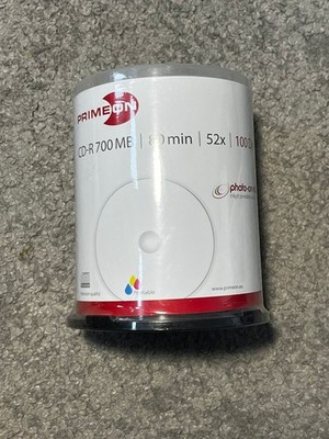 PRIMEON CD-R 80Min 700MB 52x Cakebox 50 Disc Inkjet Fullsize Printable Rohling