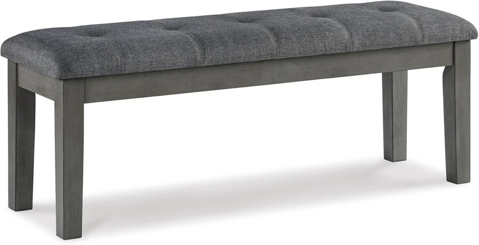 Versatile 50" Gray Dining Bench for Modern Spaces - Easy Assembly & Storage - Image 3 of 4
