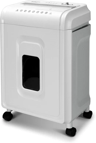High-Security 8-Sheet Micro-Cut Paper, CD/DVD and Credit Card Shredder, White/Gr