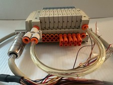SMC  Pneumatic Manifold  with 9  SY3100R-5U1 Solenoids 24 Volt  Free Shipping