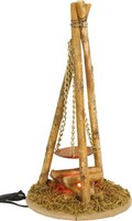 KrippenzubehöR Lagerfeuer 15 Cm Handbemalt Aus Naturmaterial