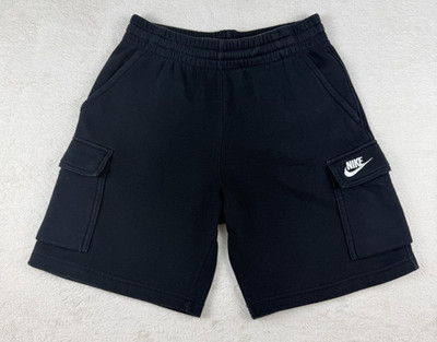 Nike Sportswear Club Fleece Cargo Shorts Youth Boy's Size L Black FN8745-010