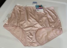 2 Vanity Fair Women's 3XL (10) Hi-Cut Light Control Undershapers Briefs Panties