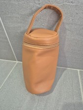 Unbranded Baby Bottle Cooler Bag Insulated Zip Carrier Tan Travel Pouch