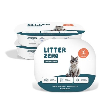 Litter Zero 7-Layer Odor Lock Refill Bags (3-Pack) for Cat Litter Boxes